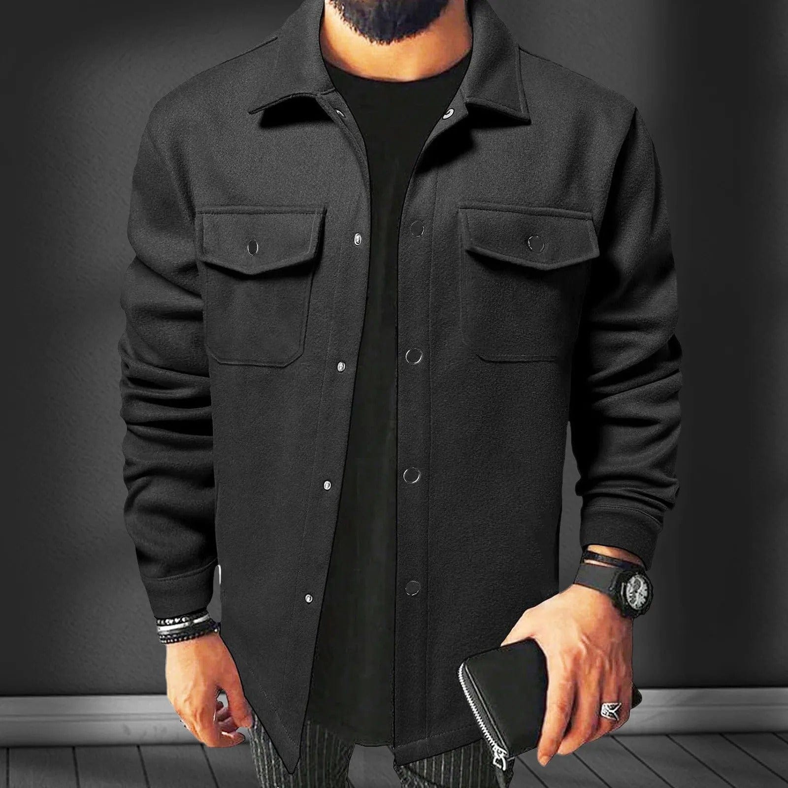 Men's Heavy-Duty Flannel & Wool Hybrid Shirt