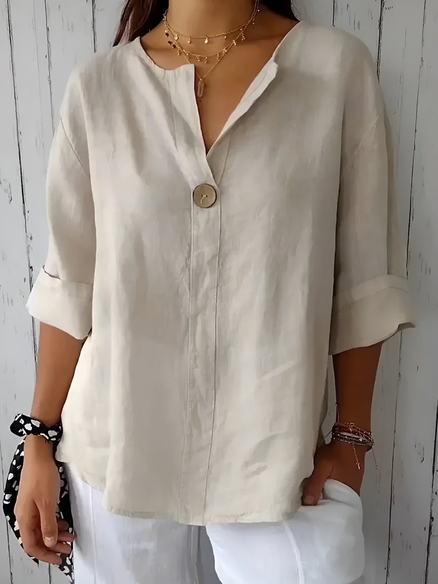 Women's Elegant Comfort Blouse | Lightweight Versatile Top for Work and Beyond