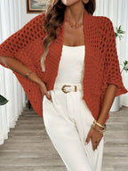 Women's Light Boho Knit Cardigan with Batwing Sleeves