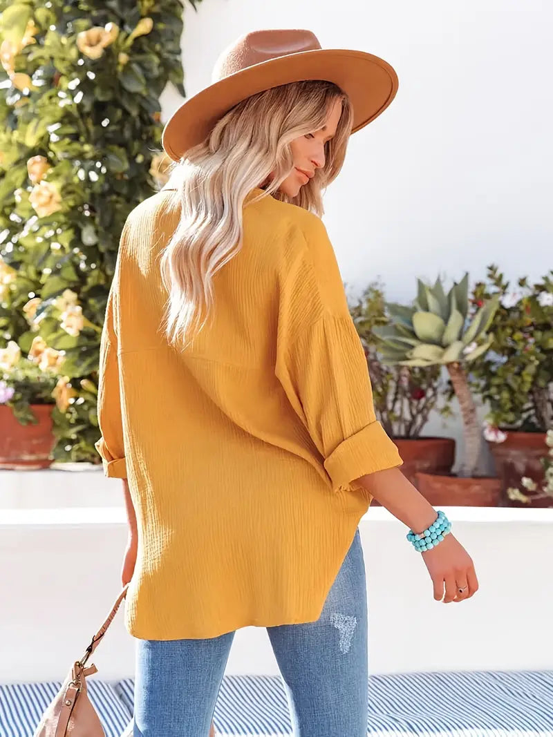 Women's Elegant V-Neck Blouse