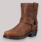 Men's Western Harness Boots | Classic Leather Cowboy Boots in Brown & Black