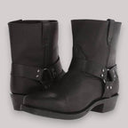 Men's Western Harness Boots | Classic Leather Cowboy Boots in Brown & Black