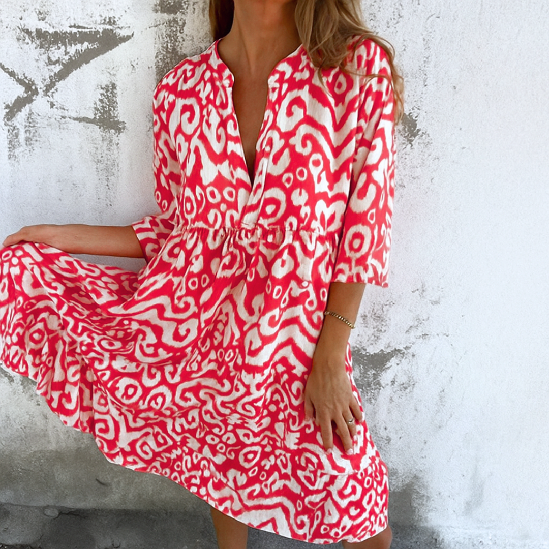 Women's Elegant V-Neck Dress