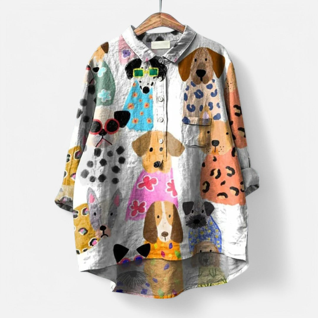 Women's Artistic Print Blouse