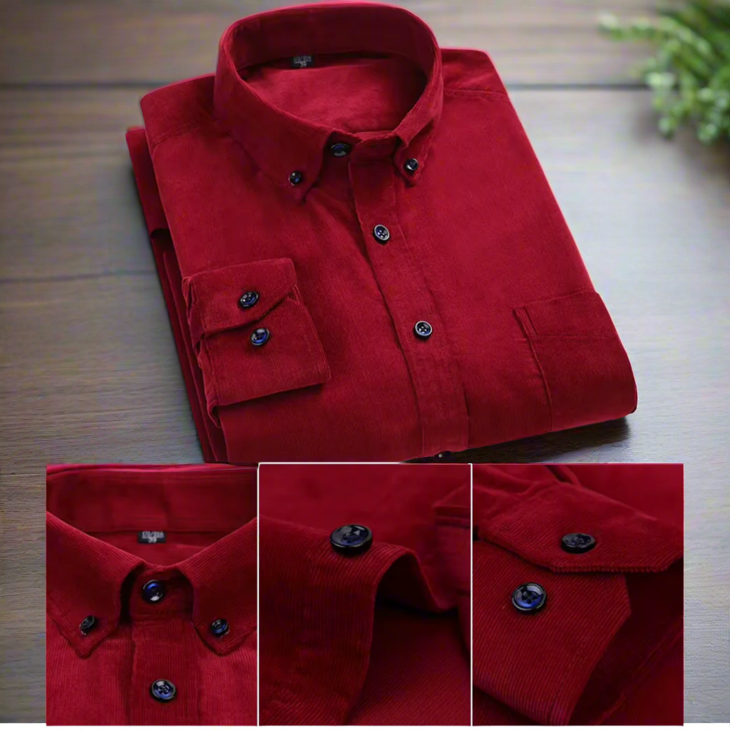 Men's Classic Corduroy Long-Sleeve Shirt