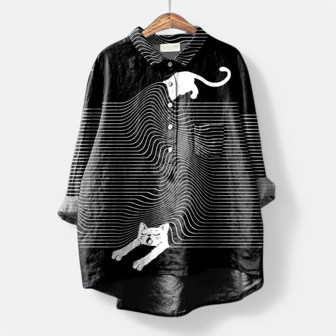 Women's Artistic Print Blouse