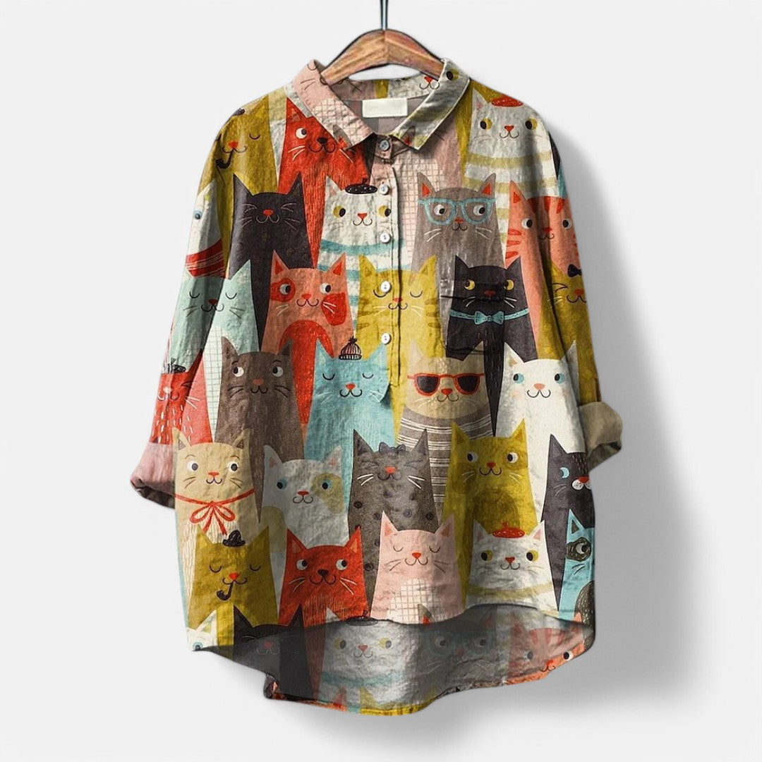 Women's Artistic Print Blouse