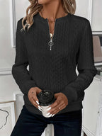 Women's Zip-Up Pullover Sweater | Chic Half-Zip Knitwear for Every Season
