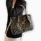 Stylish Leopard Canvas Tote Bag