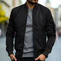 Men's Luxury Bomber Jacket | Premium Slim Fit Outerwear with Ribbed Trim