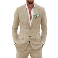 Men's Lightweight Casual Linen Suit | Breathable Summer Two-Piece for Warm Weather Style