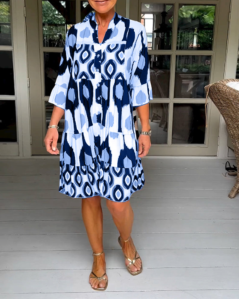 Women's Elegant Printed Wrap Dress | Timeless Feminine Design for Every Occasion