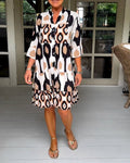 Women's Elegant Printed Wrap Dress | Timeless Feminine Design for Every Occasion