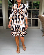 Women's Elegant Printed Wrap Dress | Timeless Feminine Design for Every Occasion