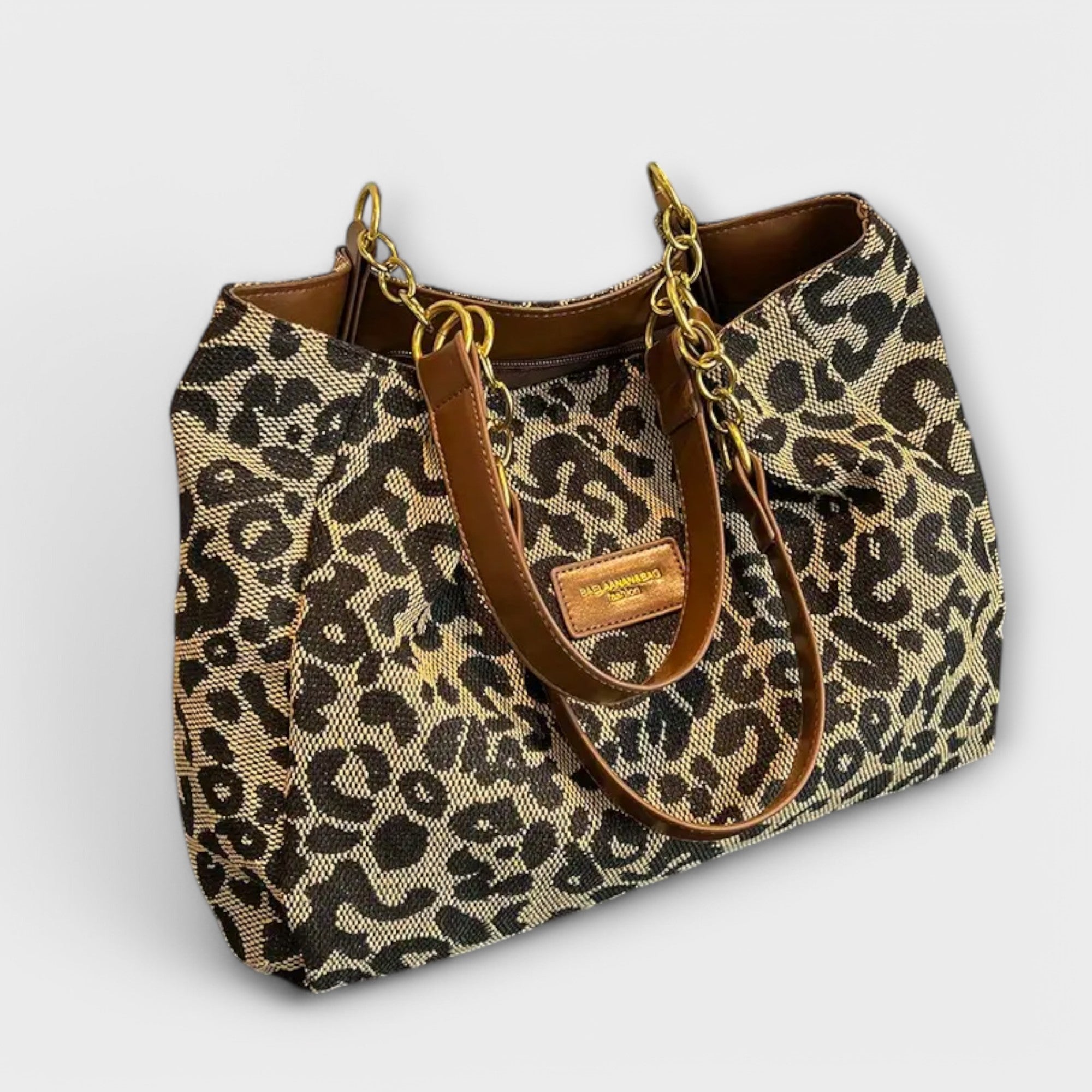 Stylish Leopard Canvas Tote Bag