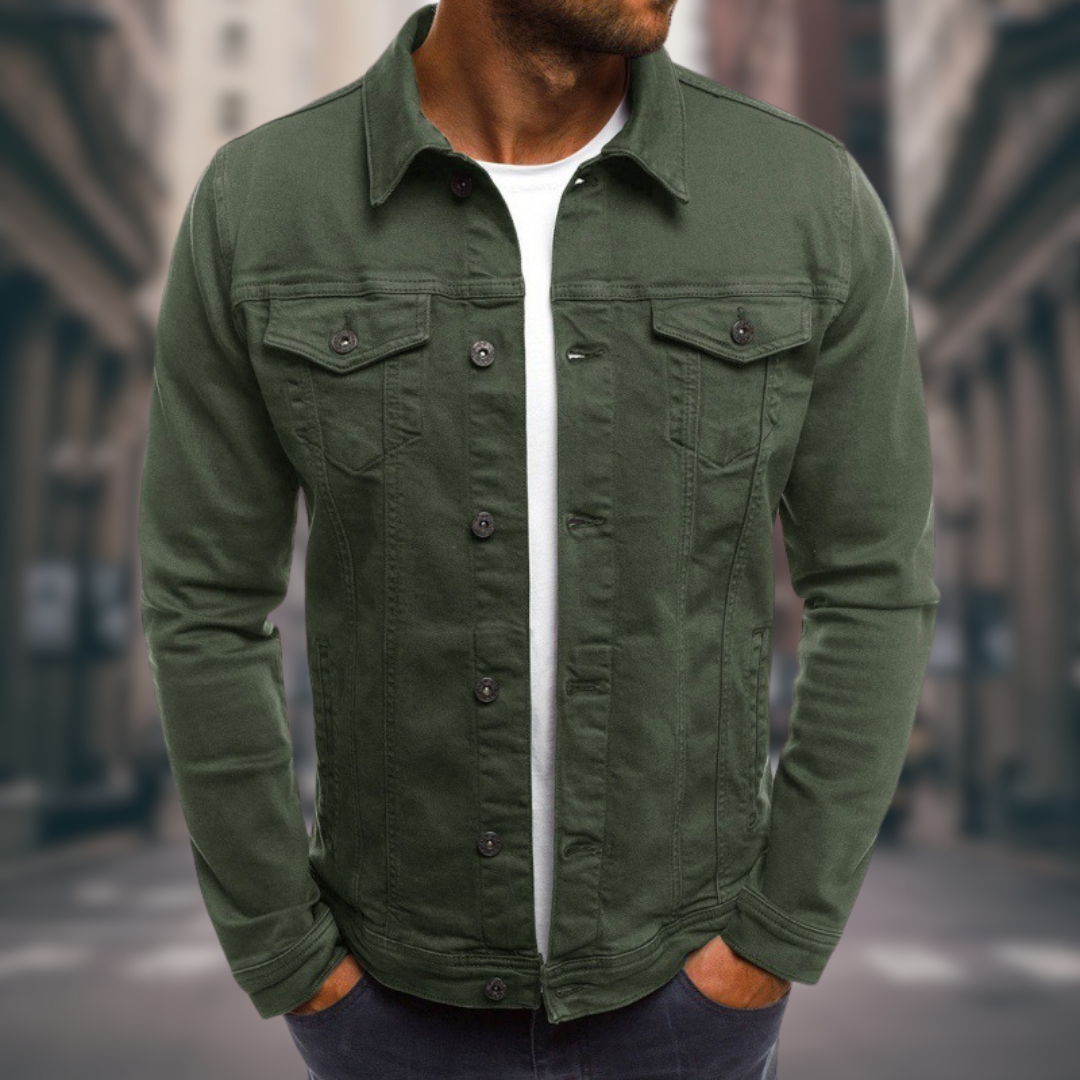 Men's Clean-Cut Denim Jacket with Perfect Fit