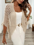 Women's Light Boho Knit Cardigan with Batwing Sleeves