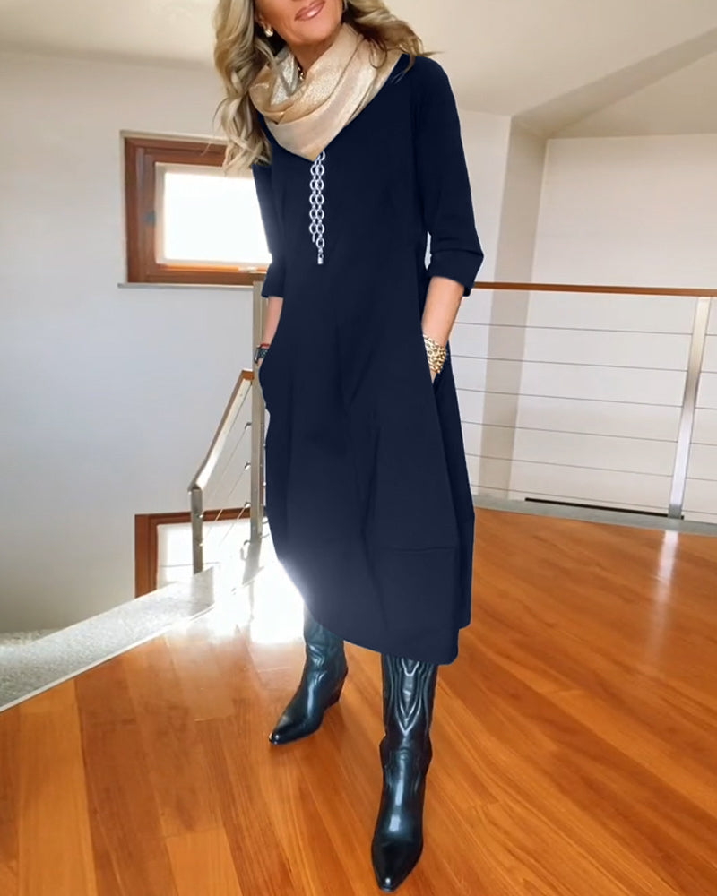Women's Elegant Comfort Dress | Versatile Everyday Dress for Effortless Style