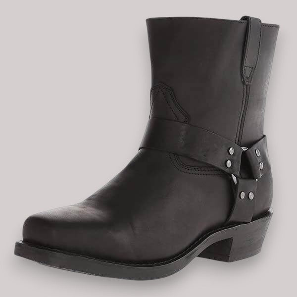 Men's Western Harness Boots | Classic Leather Cowboy Boots in Brown & Black