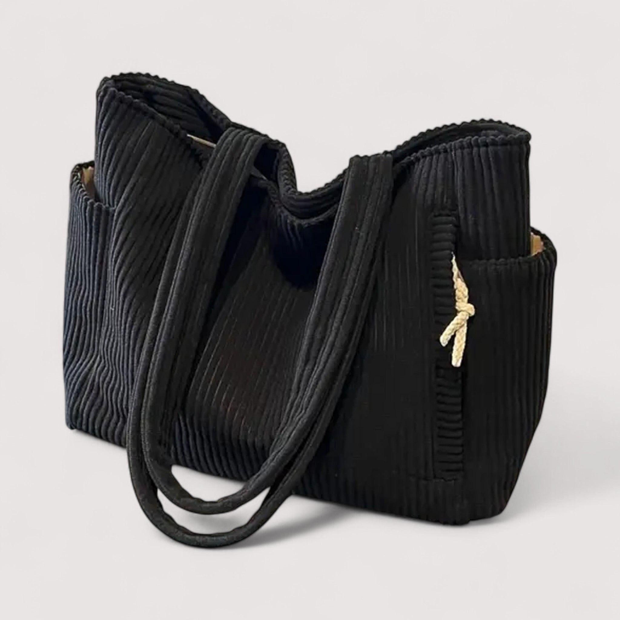 Women's Ribbed Structured Handbag