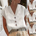 Women's Elegant Collar Blouse with Button Detail