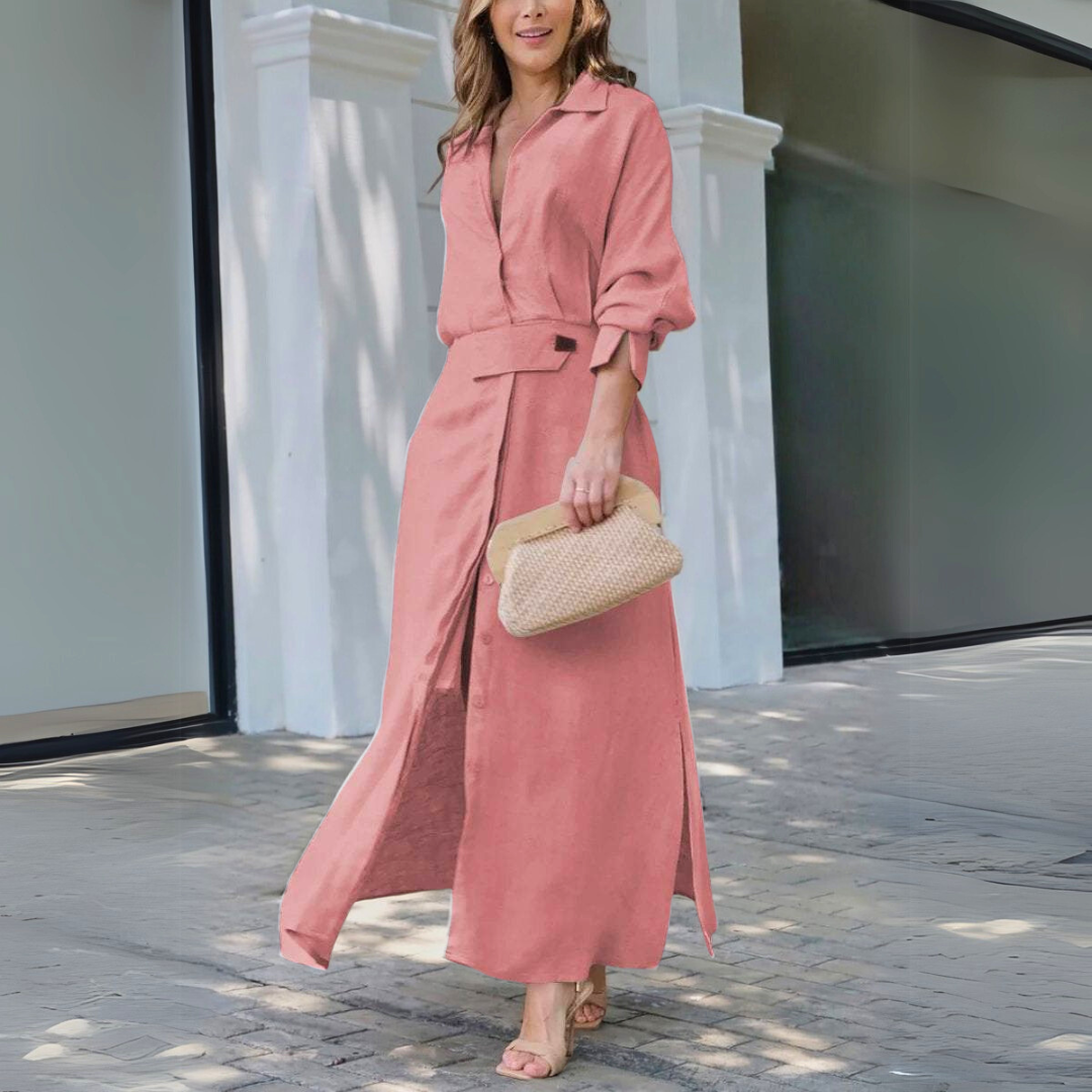 Women's Elegant V-Neck Maxi Dress