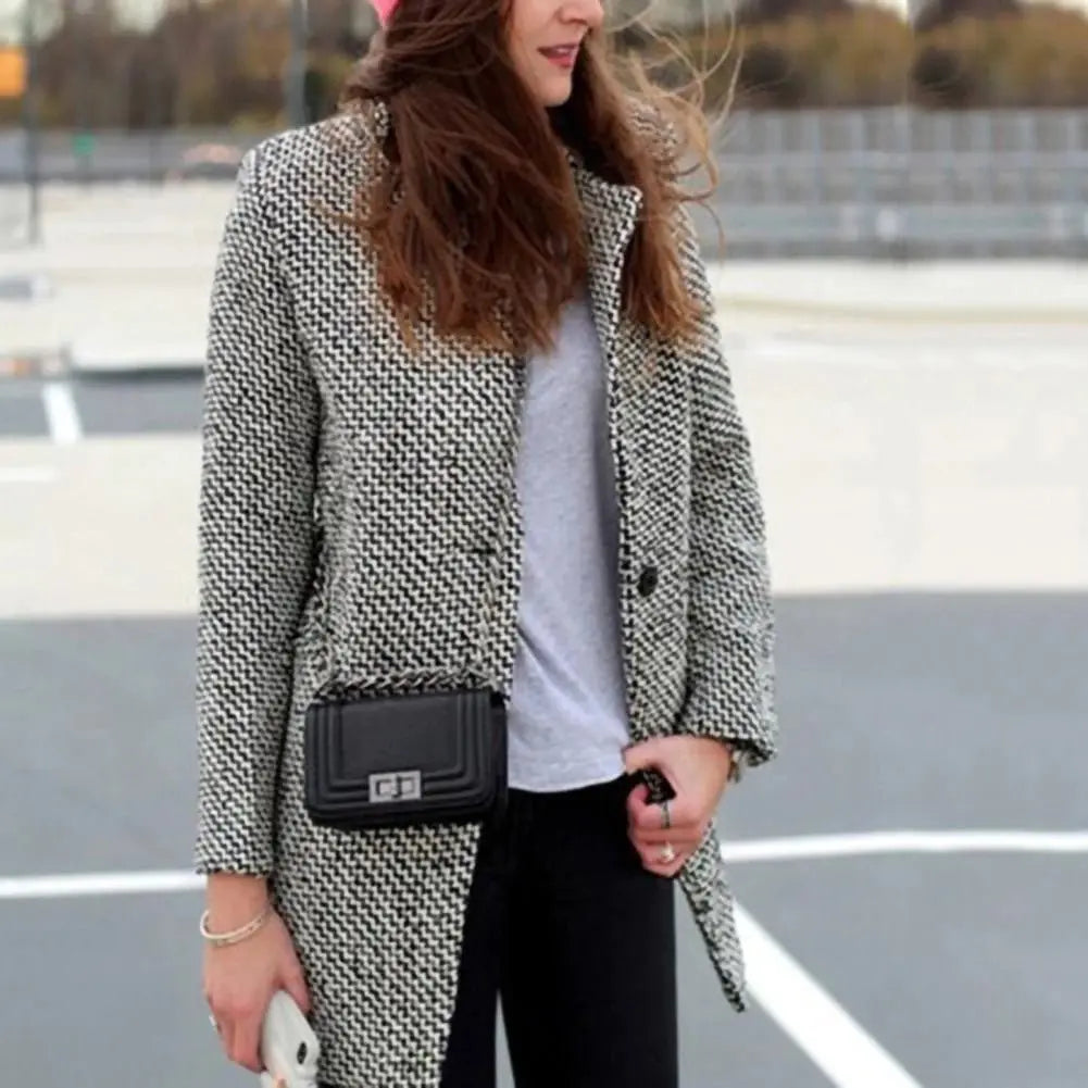 Women's Long Wool-Blend Coat