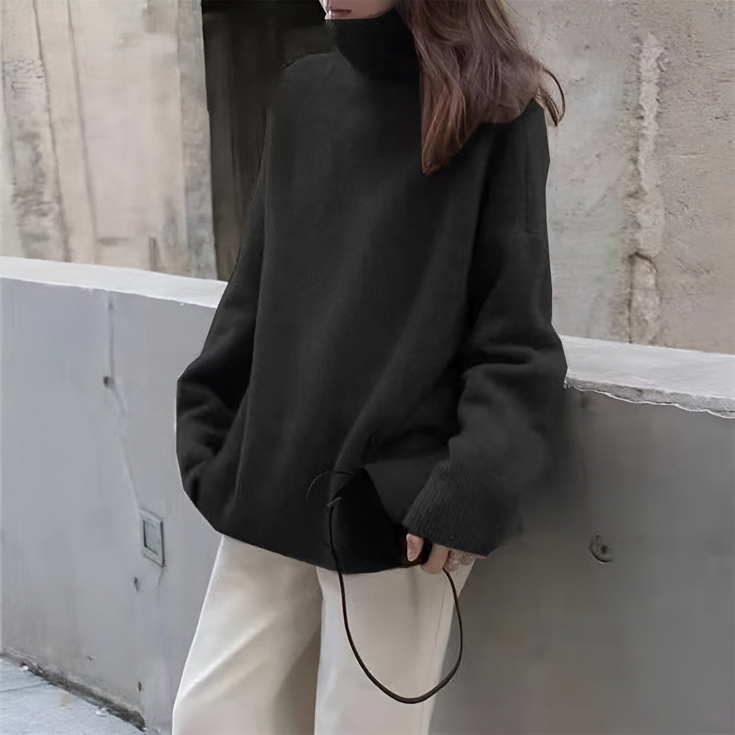 Women's Knitted Hoodie Sweater