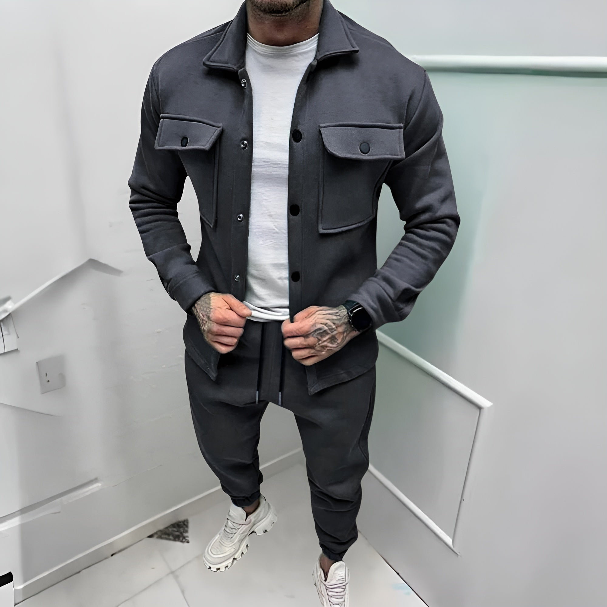 Men's Classic Two-Piece Suit Set | Elegant Tailored Dress Jacket & Trousers