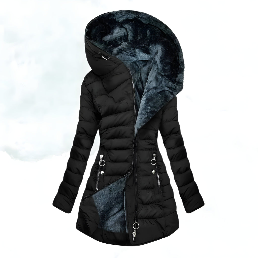 Women's Fur-Lined Cape Coat | Luxurious Oversized Outerwear for Cold Weather Style