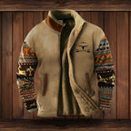 Men's Warm Lined Fleece Jacket | Cozy Zip-Up Outerwear in Print & Solid Options