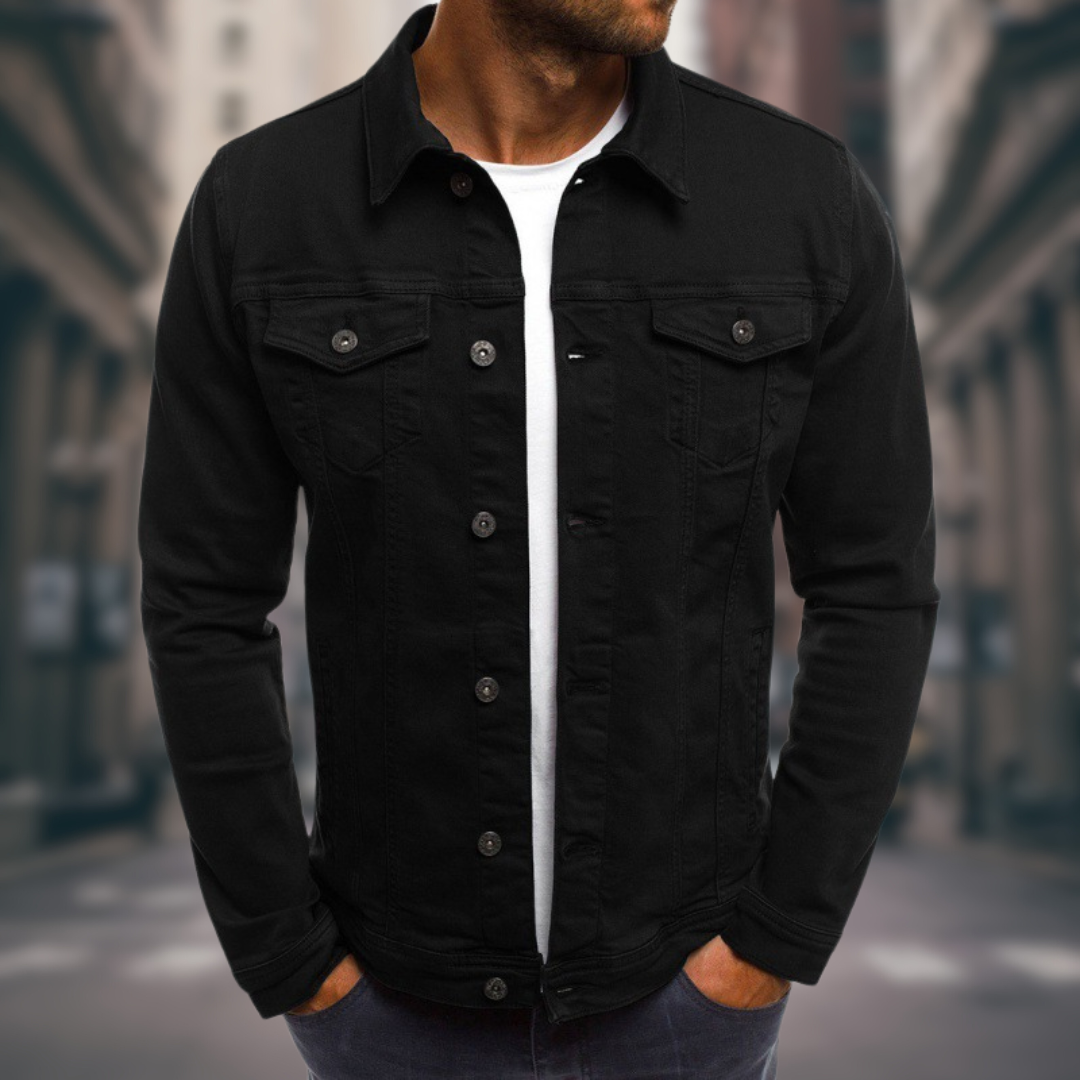 Men's Clean-Cut Denim Jacket with Perfect Fit