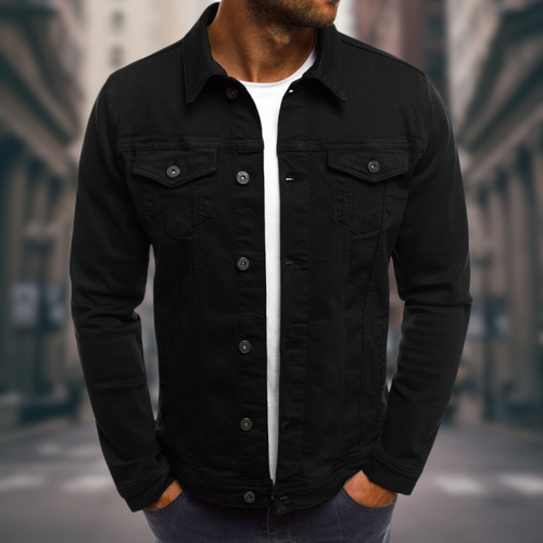 Men's Clean-Cut Denim Jacket with Perfect Fit