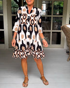 Women's Elegant Printed Wrap Dress | Timeless Feminine Design for Every Occasion