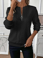 Women's Zip-Up Pullover Sweater | Chic Half-Zip Knitwear for Every Season