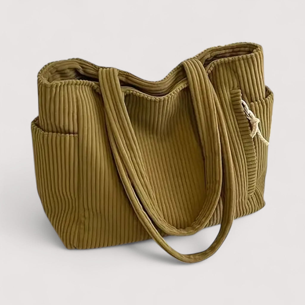 Women's Ribbed Structured Handbag
