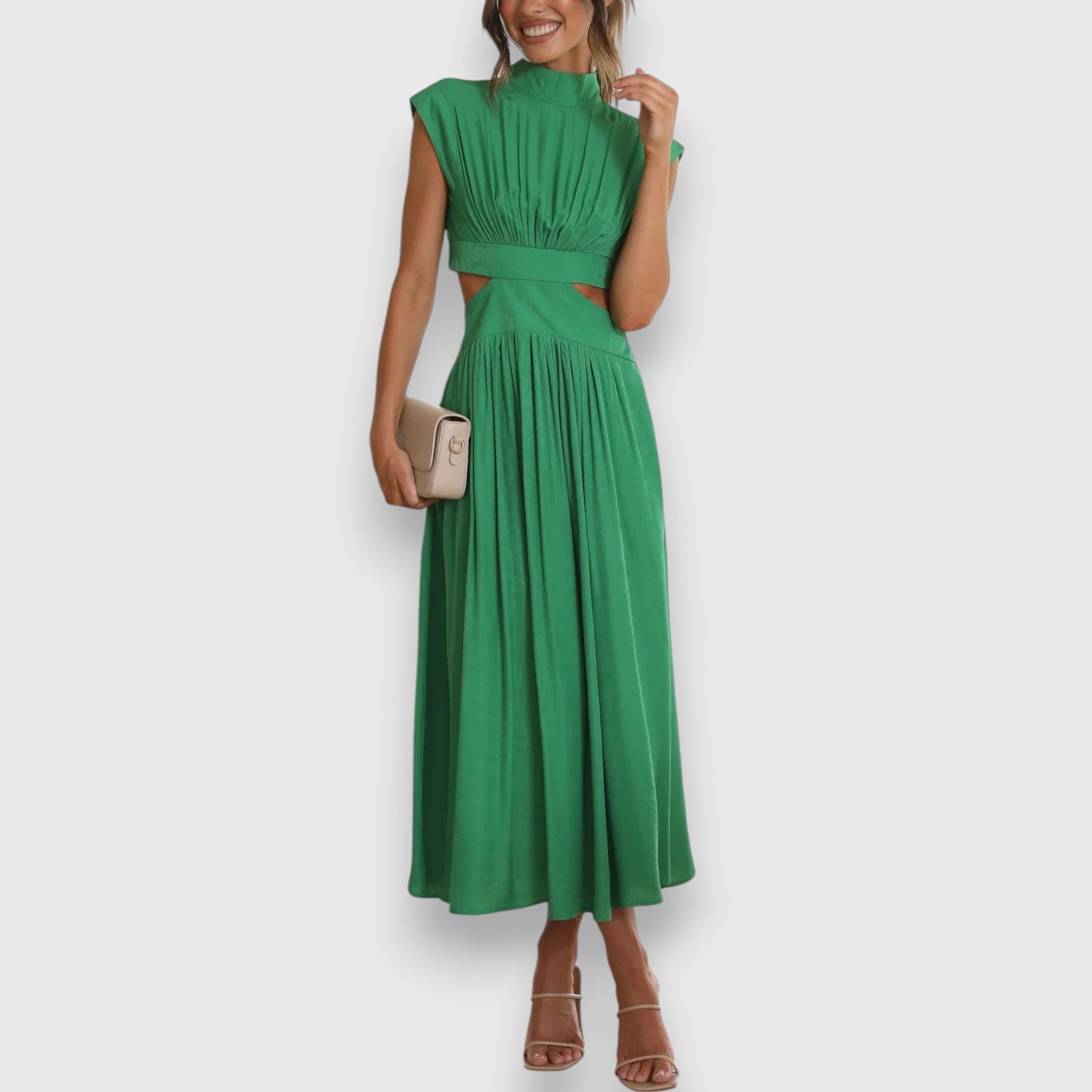 Women's Elegant Maxi Dress with Cut-Out Details