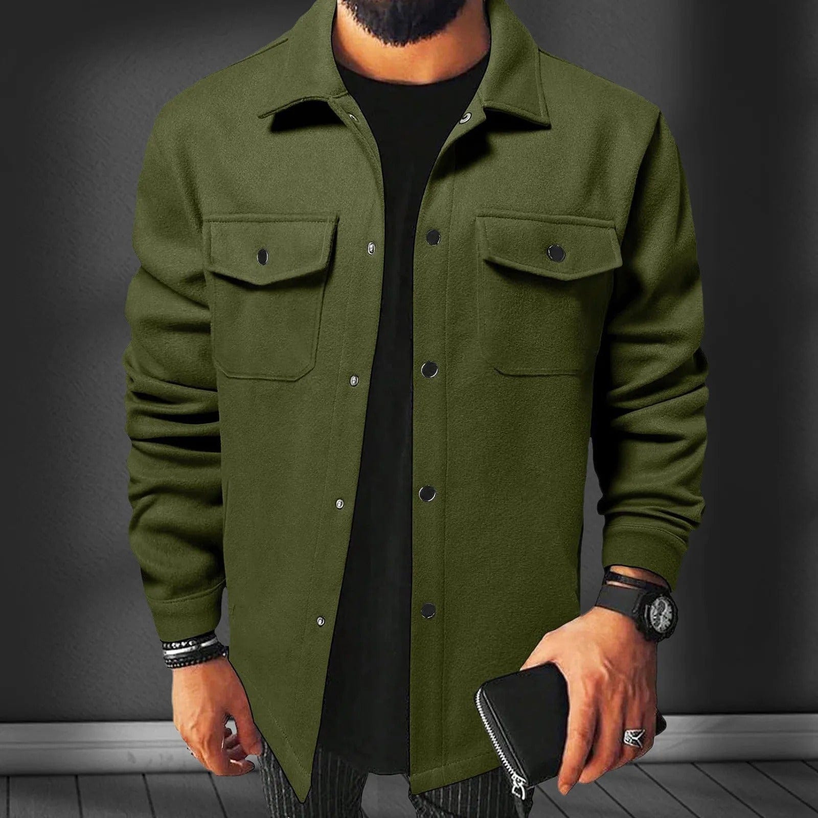 Men's Heavy-Duty Flannel & Wool Hybrid Shirt