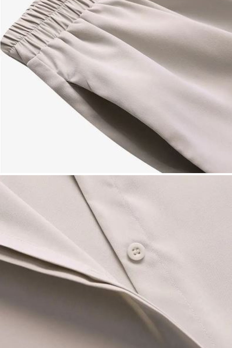 Women's Two-Tone Linen Blend Set