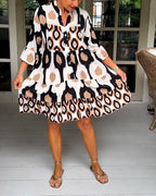 Women's Elegant Printed Wrap Dress | Timeless Feminine Design for Every Occasion
