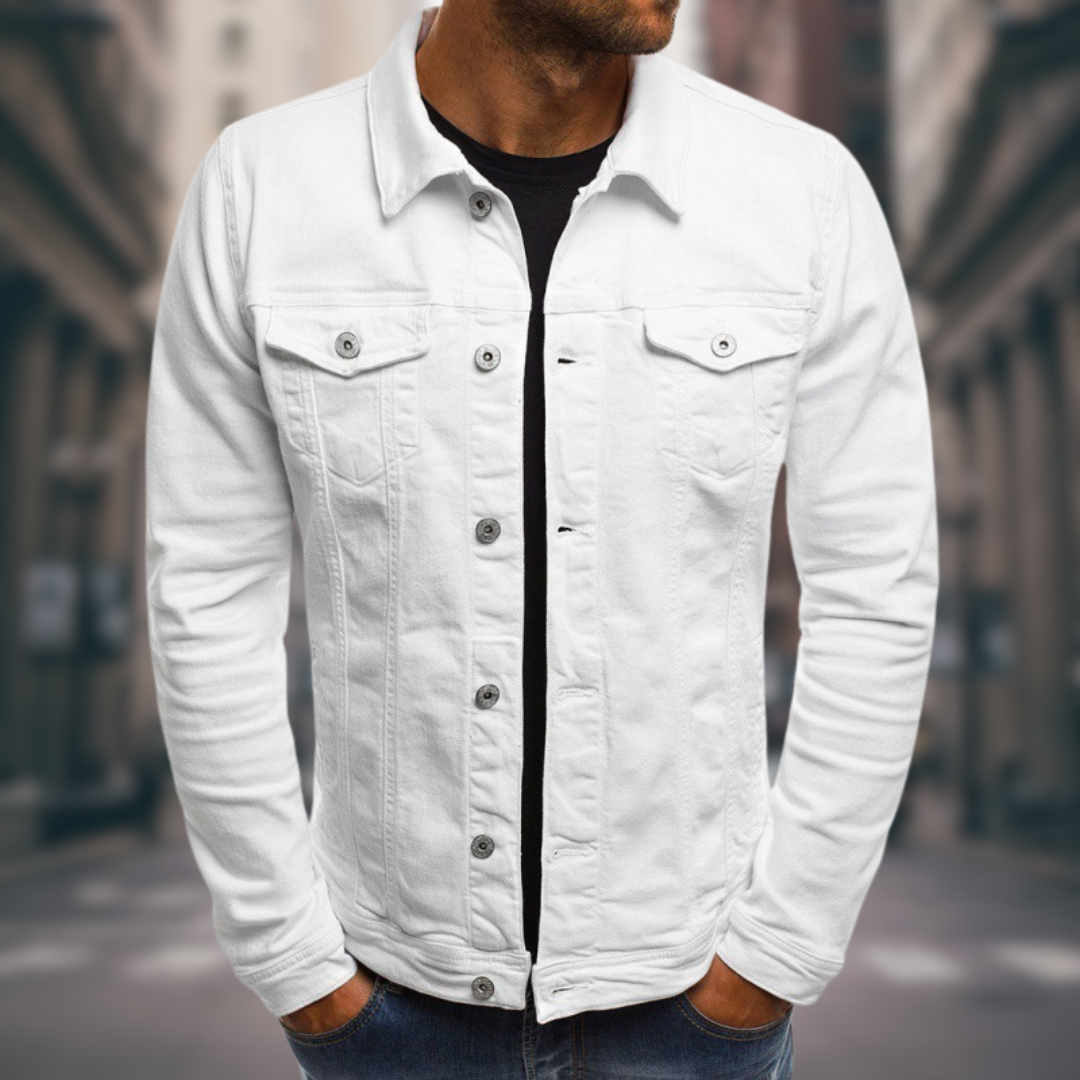 Men's Clean-Cut Denim Jacket with Perfect Fit