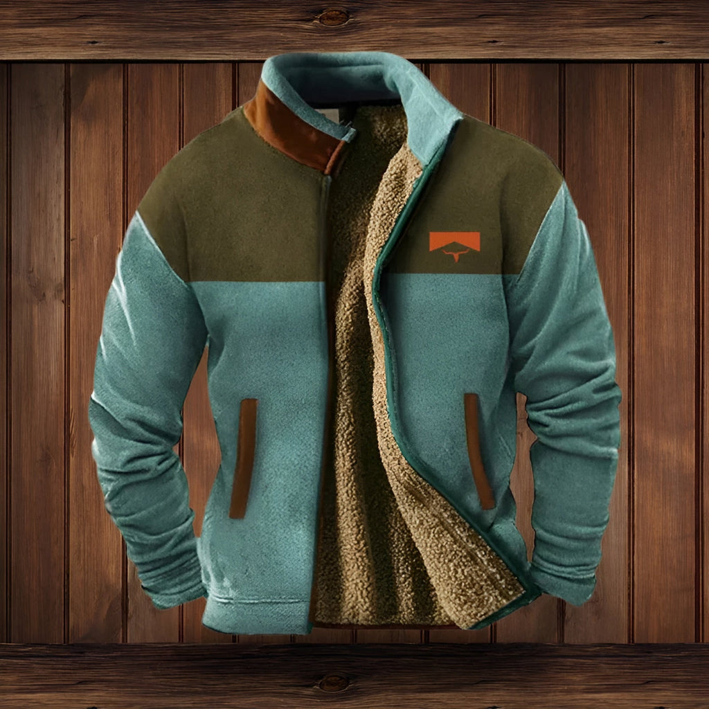 Men's Warm Lined Fleece Jacket | Cozy Zip-Up Outerwear in Print & Solid Options