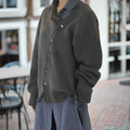 Women's Loose Fit Knit Cardigan | Casual Oversized Button-Up Sweater – Gray