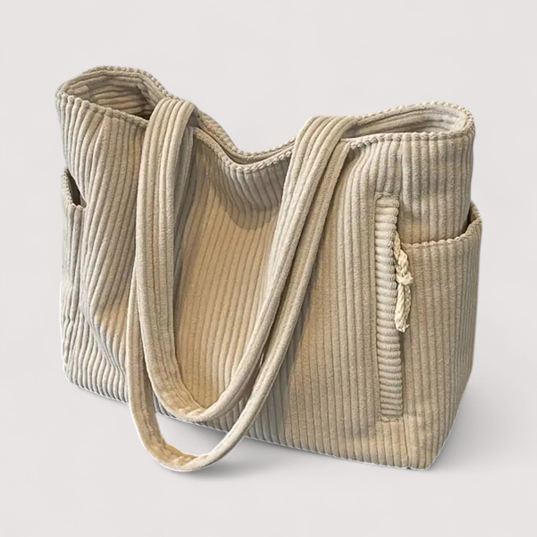 Women's Ribbed Structured Handbag
