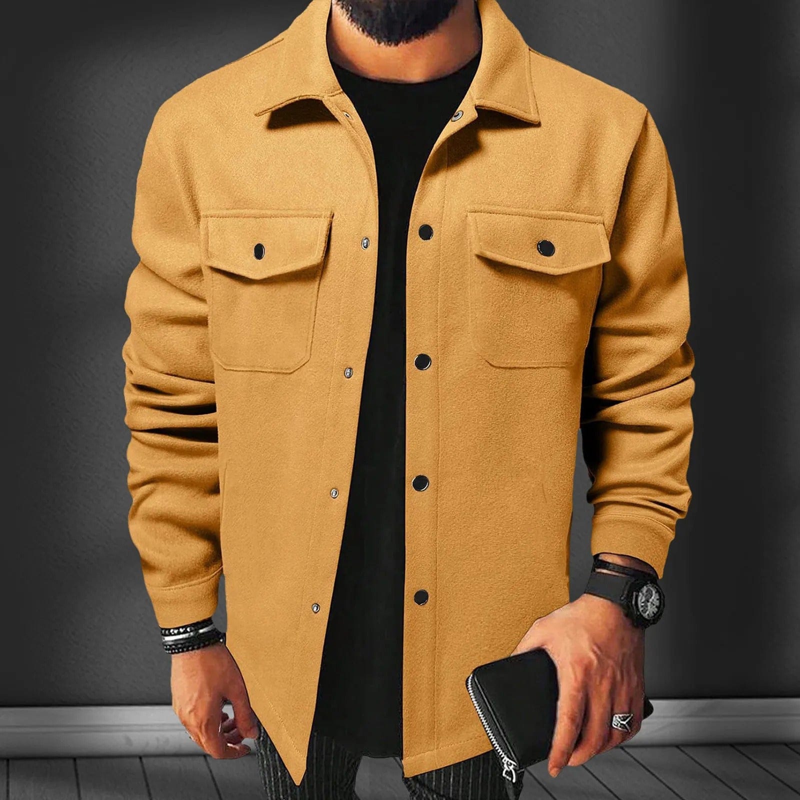 Men's Heavy-Duty Flannel & Wool Hybrid Shirt