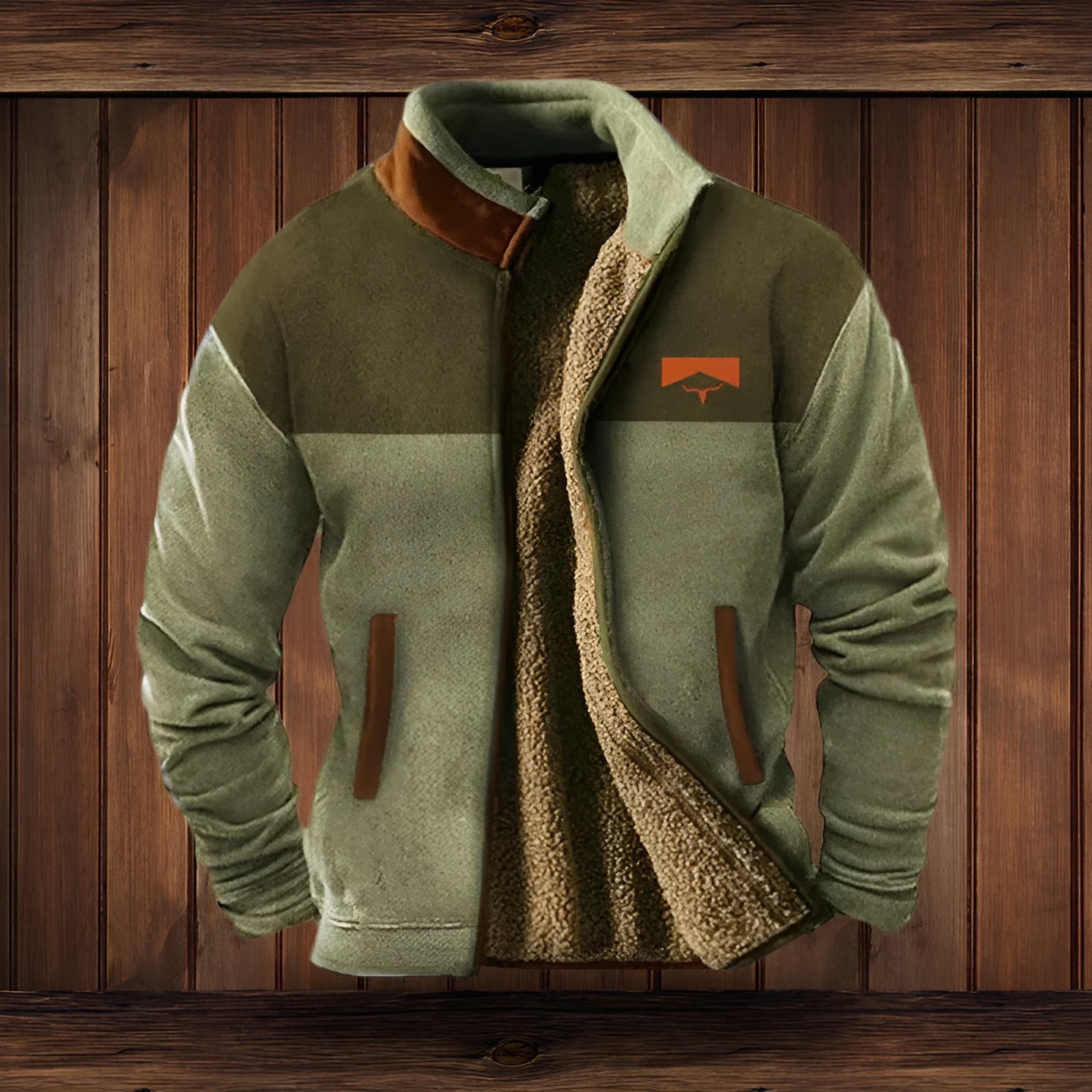 Men's Warm Lined Fleece Jacket | Cozy Zip-Up Outerwear in Print & Solid Options