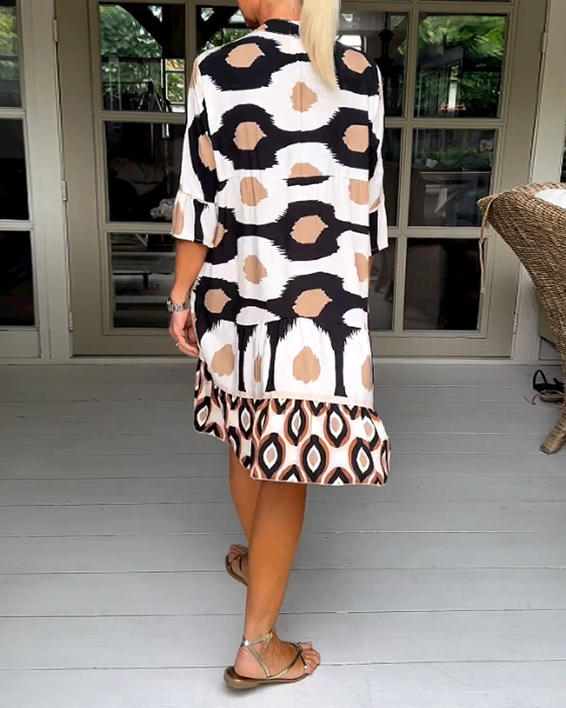 Women's Elegant Printed Wrap Dress | Timeless Feminine Design for Every Occasion