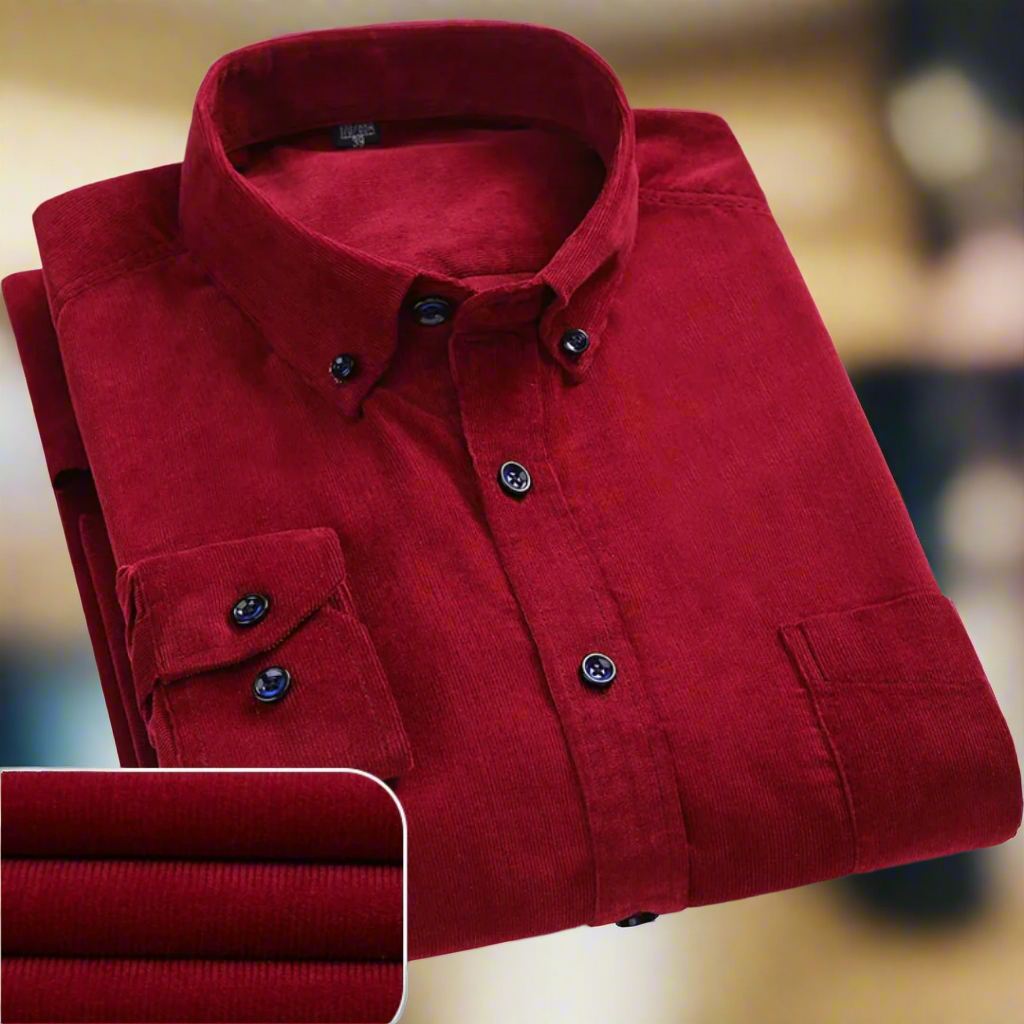 Men's Classic Corduroy Long-Sleeve Shirt