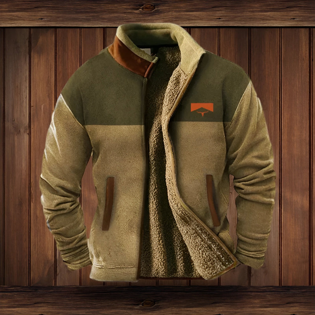 Men's Warm Lined Fleece Jacket | Cozy Zip-Up Outerwear in Print & Solid Options