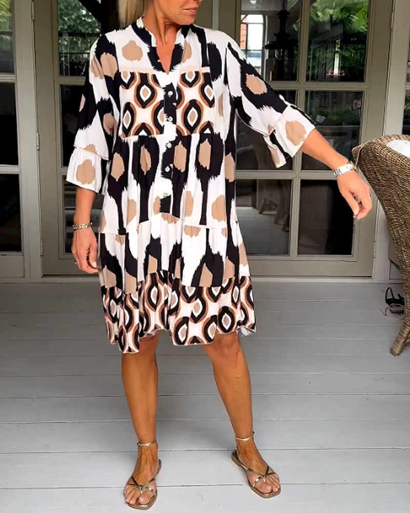 Women's Elegant Printed Wrap Dress | Timeless Feminine Design for Every Occasion